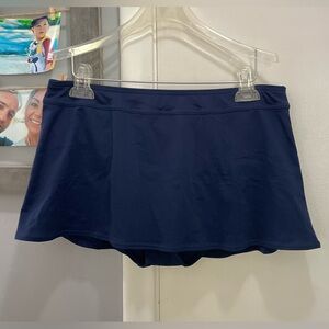 NWT HTF Adidas UPF 50+ Chlorine Resistant Navy Skirtini  Discontinued Swim Skirt